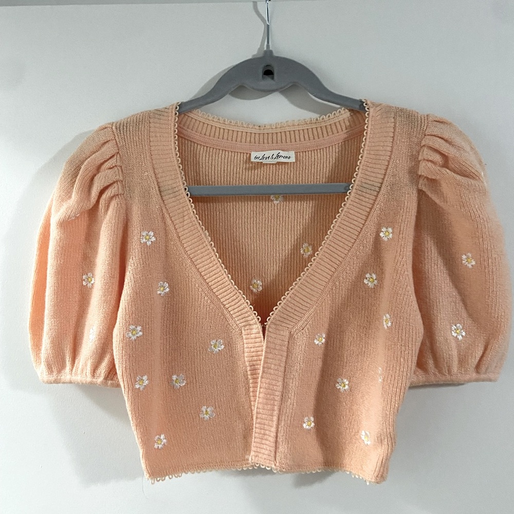 For Love & Lemons Cropped Floral Cargidan - Medium
